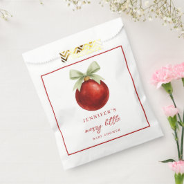 Bolsa De Papel Elegant Merry Little Christmas Baby Shower