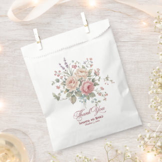 Bolsa De Papel Elegant Pastel Roses Shabby Chic Wedding
