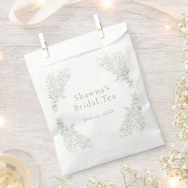 Bolsa De Papel Elegant Sage Chinoiserie Nature Bird Bridal Shower