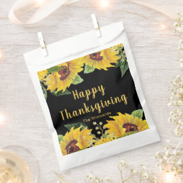 Bolsa De Papel Elegant Sunflowers and Foliage Thanksgiving Party