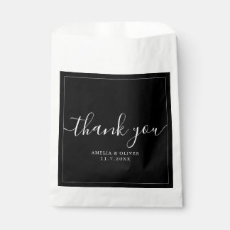 Bolsa De Papel Elegant Timeless Wedding Thank You | Personalized 