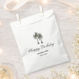 Bolsa De Papel Elegant Tropical Palm Trees 30th Birthday Party