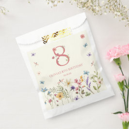 Bolsa De Papel Elegant Wildflower Butterfly 8th Birthday Party
