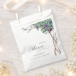 Bolsa De Papel Elegante acuarela Grapevine Foliage Bridal Shower