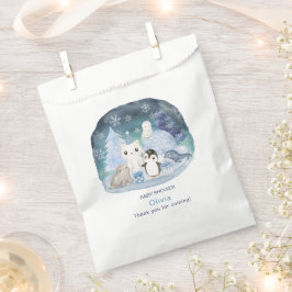 Bolsa De Papel Elegante acuarela Invernal de Animales Árticos de 