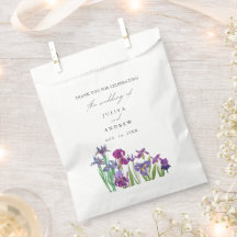 Elegante acuarela Iris floral boda