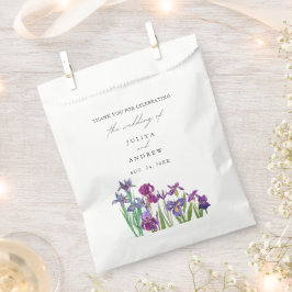 Bolsa De Papel Elegante acuarela Iris floral boda