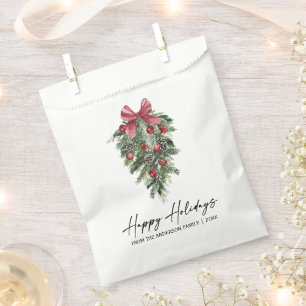 Bolsa De Papel Elegante acuarela Pines Calligraphy Ink Holiday
