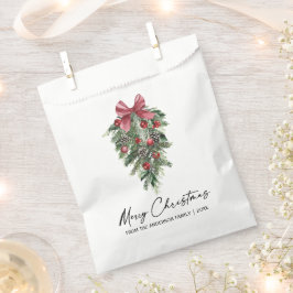 Bolsa De Papel Elegante acuarela Pines Calligraphy Ink Navidades