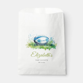Bolsa De Papel Elegante acuarela Rugby Baby Shower