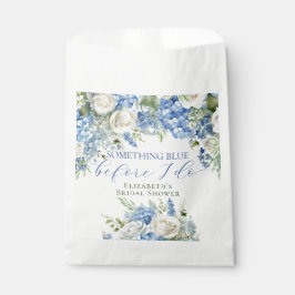 Bolsa De Papel Elegante Algo Azul Hydrangea Ducha Bridal