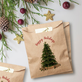 Bolsa De Papel Elegante Árbol de Navidad Feliz Festividad