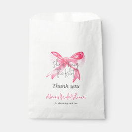 Bolsa De Papel Elegante atando la ducha de novias Knot Pink Bow