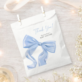 Bolsa De Papel Elegante Baby Shower Blue Bow
