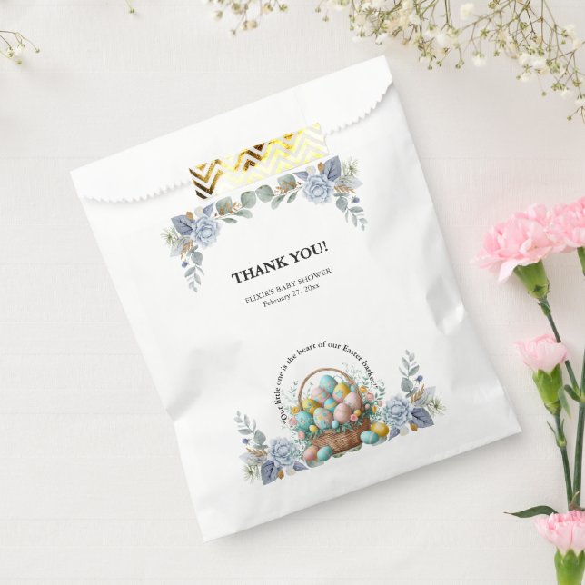 Bolsa De Papel Elegante Baby Shower de la cesta de huevos de pasc (Sellado)