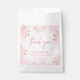 Bolsa De Papel Elegante Baby Shower Snowflakes
