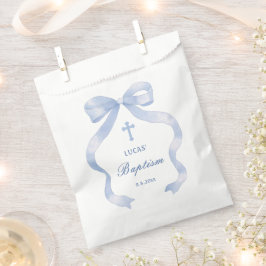 Bolsa De Papel Elegante bautismo de vacas azules