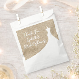 Bolsa De Papel Elegante Beach Bridal Shower Favor Bag blanco