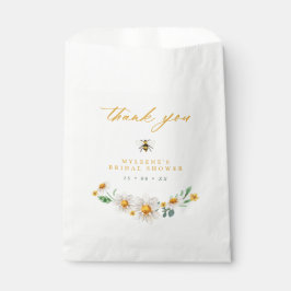 Bolsa De Papel Elegante Bee y Daisies Bridal Shower Favor
