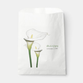 Bolsa De Papel Elegante Boda Calla Lilies Blanco