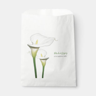 Bolsa De Papel Elegante Boda Calla Lilies Blanco