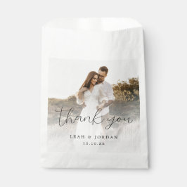 Bolsa De Papel Elegante Boda de caligrafía gracias