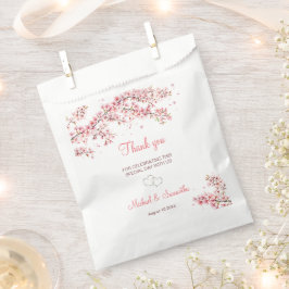 Bolsa De Papel Elegante Boda de cerezo en flor