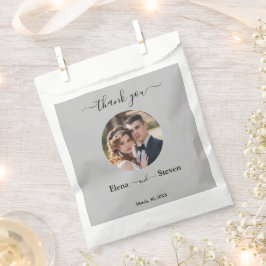 Bolsa De Papel Elegante Boda de foto floral en 3D