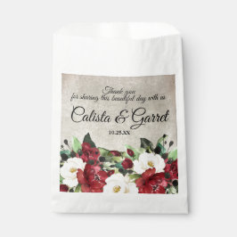 Bolsa De Papel Elegante Boda de Gótico rojo oscuro