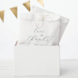 Bolsa De Papel Elegante Boda de guión de caligrafía