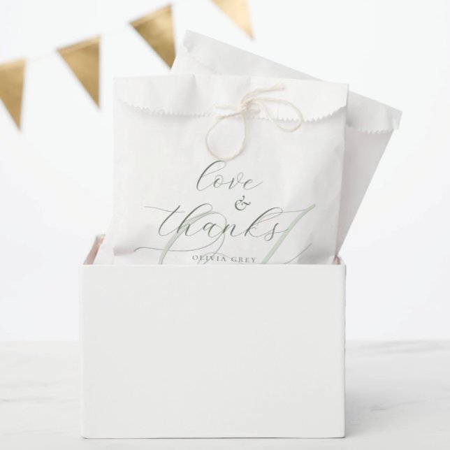 Bolsa De Papel Elegante Boda de guión de caligrafía (Subido por el creador)