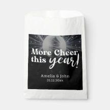 Elegante Boda de Nochevieja Blanco Plata Negra