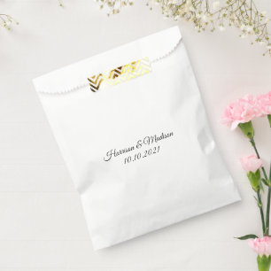 Bolsa De Papel Elegante boda de nombre de guión personalizado bla