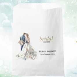 Bolsa De Papel Elegante Boda de Rubor
