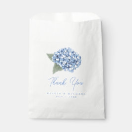 Bolsa De Papel Elegante Boda floral de Hydrangea azul