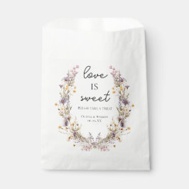 Bolsa De Papel Elegante Boda floral púrpura claro