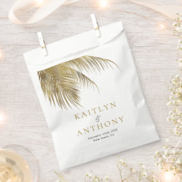 Bolsa De Papel Elegante Boda Tropical Palm Tree Beach