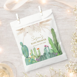 Bolsa De Papel Elegante Boho Western Cactus Arch Baby Shower