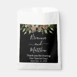 Bolsa De Papel Elegante Bolsa de Favor de la Boda Negra de Invier