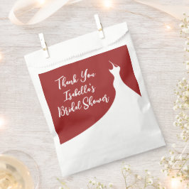 Bolsa De Papel Elegante Bridal Shower Favor Bag rojo
