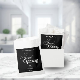 Bolsa De Papel Elegante caligrafía con el logotipo de Black Busin