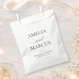 Bolsa De Papel Elegante Caligrafía de Letra Clásica Boda