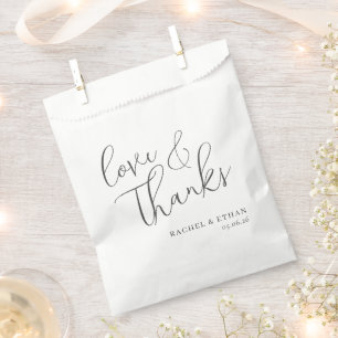 Bolsa De Papel Elegante Caligrafía Negra