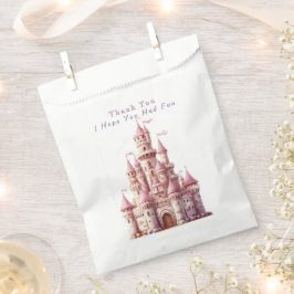 Bolsa De Papel Elegante Castillo Princesa Rosa