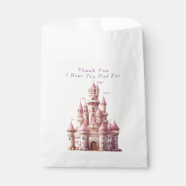 Bolsa De Papel Elegante Castillo Princesa Rosa