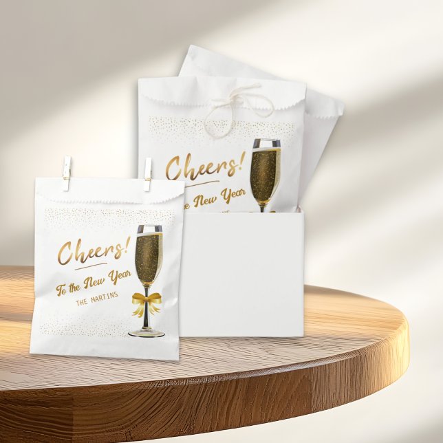 Bolsa De Papel Elegante Champagne Nochevieja (Subido por el creador)