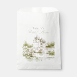 Bolsa De Papel Elegante Chateau Romance Bridal Shower