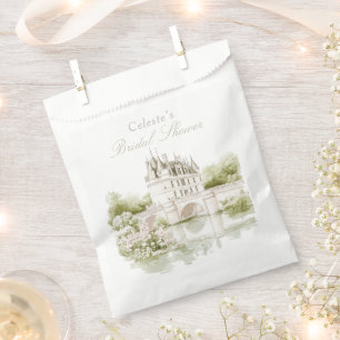 Bolsa De Papel Elegante Château Romance Francés Despedida de Solt