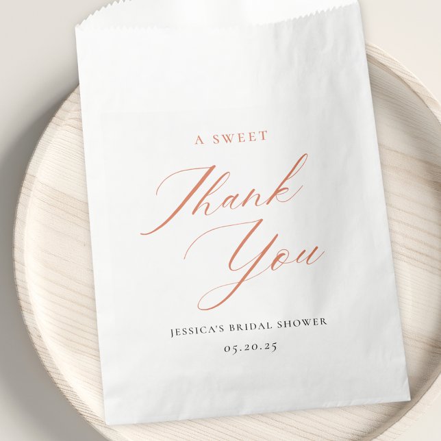 Bolsa De Papel Elegante Citrus Floral Bridal Ducha Dulces (Subido por el creador)