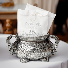 Bolsa De Papel Elegante clásico floral rococó francés